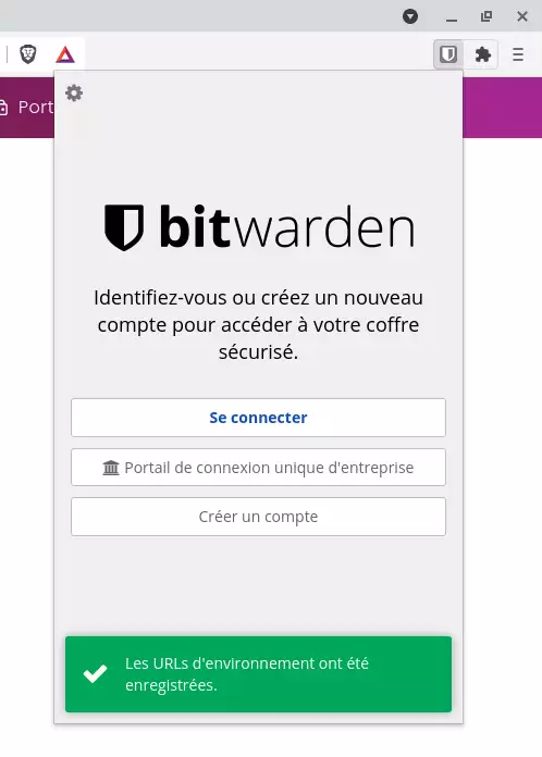 confirmation de l'enregistrement de l'URL